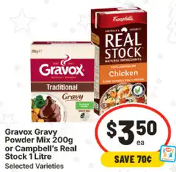 IGA Gravox Gravy Powder Mix or Campbell's Real Stock offer
