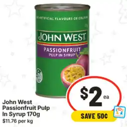 IGA John West Passionfruit Pulp In Syrup offer