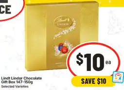 IGA Lindt Lindor Chocolate Gift Box Selected Varieties offer