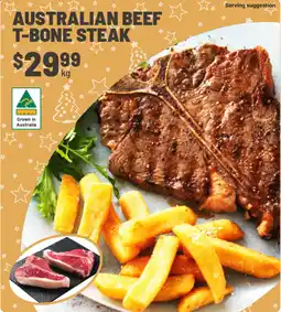 IGA Australian beef t-bone steak offer