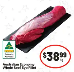 IGA Australian Economy Whole Beef Eye Fillet offer