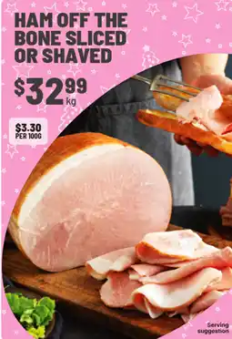 IGA Ham off the bone sliced or shaved offer