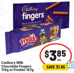IGA Cadbury Milk Chocolate Fingers or Freddo offer