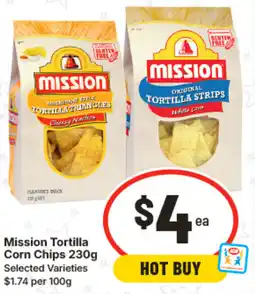 IGA Mission Tortilla Corn Chips Selected Varieties offer