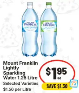 IGA Mount Franklin Lightly Sparkling Water offer