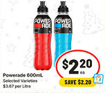 IGA Powerade Selected Varieties offer