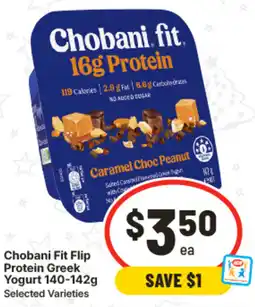 IGA Chobani Fit Flip Protein Greek Yogurt Selected Varieties offer