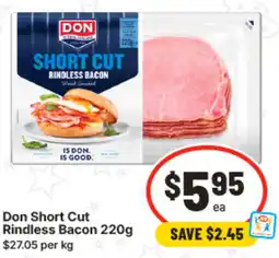 IGA Don Short Cut Rindless Bacon offer