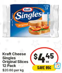 IGA Kraft Cheese Singles Original Slices offer