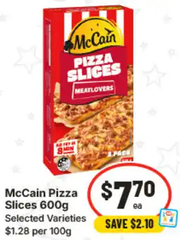 IGA McCain Pizza Slices Selected Varieties offer
