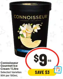 IGA Connoisseur Gourmet Ice Cream Selected Varieties offer