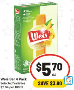 IGA Weis Bar offer
