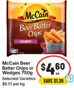 IGA McCain Beer Batter Chips or Wedges offer