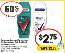 IGA Rexona Advanced Protection Antiperspirant Roll-On offer