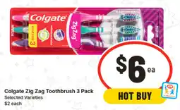 IGA Colgate Zig Zag Toothbrush offer
