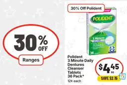 IGA Polident 3 Minute Daily Dentures Cleanser Tablets offer