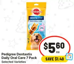 IGA Pedigree Dentastix Daily Oral Care Selected Varieties offer