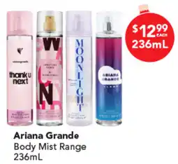 Amcal Pharmacies Ariana Grande Body Mist Range offer