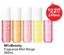 Amcal Pharmacies MCoBeauty. Fragrance Mist Range offer