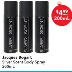 Amcal Pharmacies Jacques Bogart Silver Scent Body Spray offer