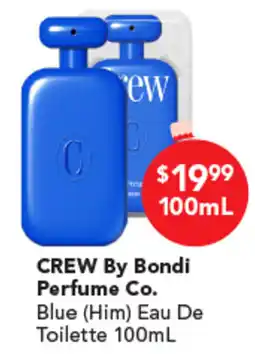 Amcal Pharmacies CREW By Bondi Perfume Co. Blue (Him) Eau De Toilette offer