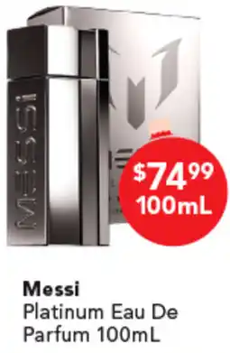 Amcal Pharmacies Messi Platinum Eau De Parfum offer