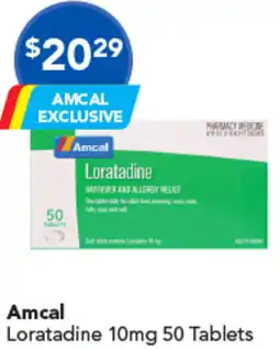 Amcal Pharmacies Amcal Loratadine 10mg 50 Tablets offer