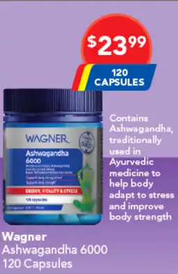 Amcal Pharmacies Wagner Ashwagandha 6000 offer