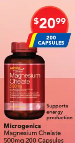 Amcal Pharmacies Microgenics Magnesium Chelate offer