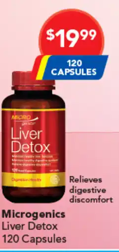 Amcal Pharmacies Microgenics Liver Detox offer