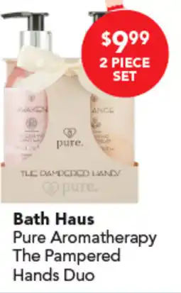 Amcal Pharmacies Bath Haus Pure Aromatherapy The Pampered Hands Duo offer