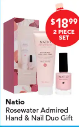 Amcal Pharmacies Natio Rosewater Admired Hand & Nail Duo Gift offer