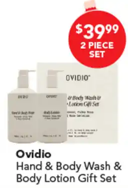 Amcal Pharmacies Ovidio Hand & Body Wash & Body Lotion Gift Set offer