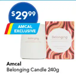 Amcal Pharmacies Amcal Belonging Candle offer