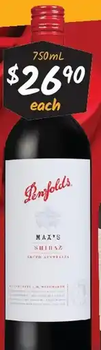 Cellarbrations Penfolds Max's Range offer