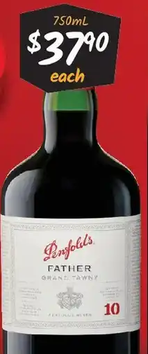 Cellarbrations Penfolds Father 10YO Tawny offer