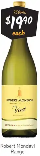 Cellarbrations Robert Mondavi Range offer