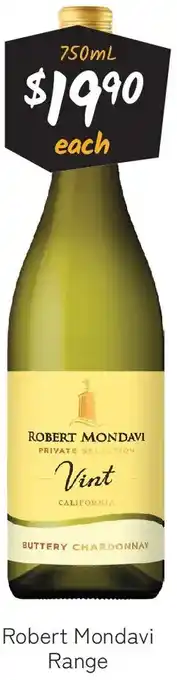 Cellarbrations Robert Mondavi Range offer