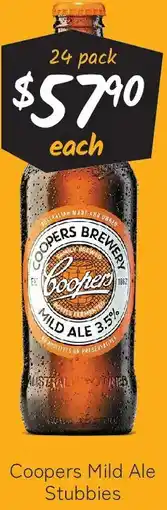 Cellarbrations Coopers Mild Ale Stubbies offer