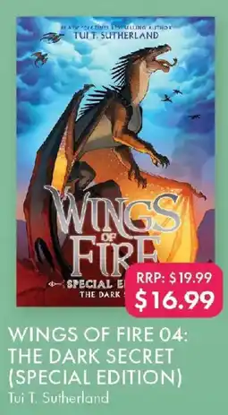 QBD Wings of fire 04: the dark secret (special edition) Tui T. Sutherland offer