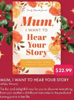 QBD Mum, I Want to Hear Your Story offer