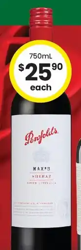 The Bottle O Penfolds Max's Range offer