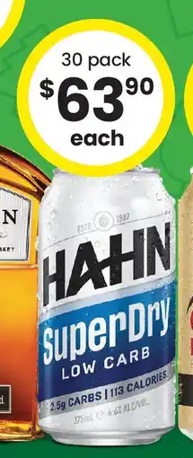 The Bottle O Hahn SuperDry Block Cans offer