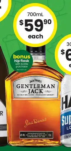 The Bottle O Jack Daniel's Gentleman Jack Whiskey offer