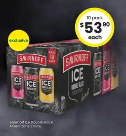 The Bottle O Smirnoff Ice Double Black Mixed Cans offer