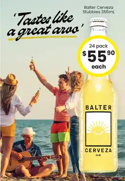 The Bottle O Balter Cerveza Stubbies offer