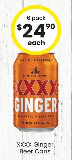 The Bottle O Xxxx ginger beer cans offer