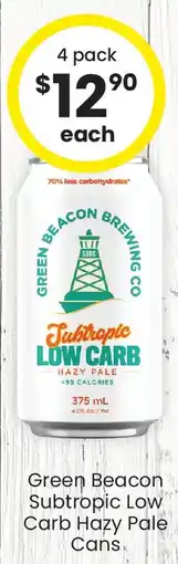 The Bottle O Green Beacon Subtropic Low Carb Hazy Pale Cans offer