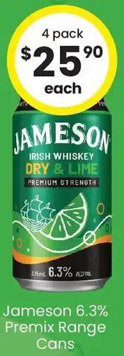 The Bottle O Jameson 6.3% Premix Range Cans offer