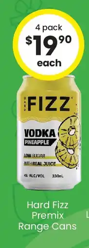 The Bottle O Hard Fizz Premix Range Cans offer